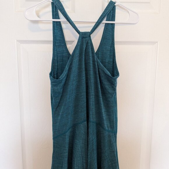 Ibex Carmen Merino Wool Racerback Tank Dress Fit & Flare Teal Blue Size Smal - Picture 9 of 11